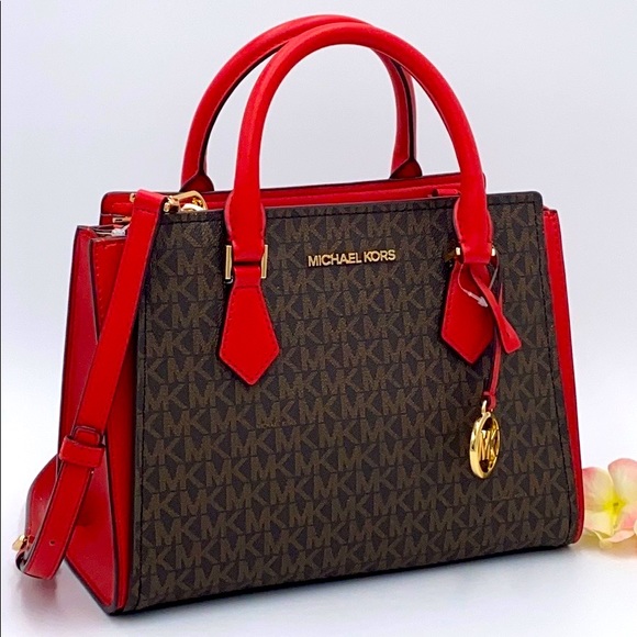 Michael Kors Handbags - MICHAEL KORS HOPE MEDIUM MESSENGER FLAME
